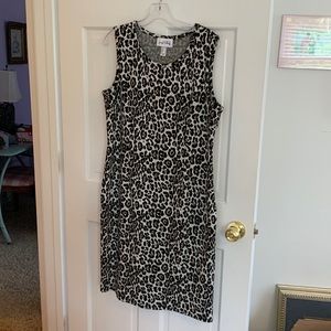 Cheetah print shift dress
